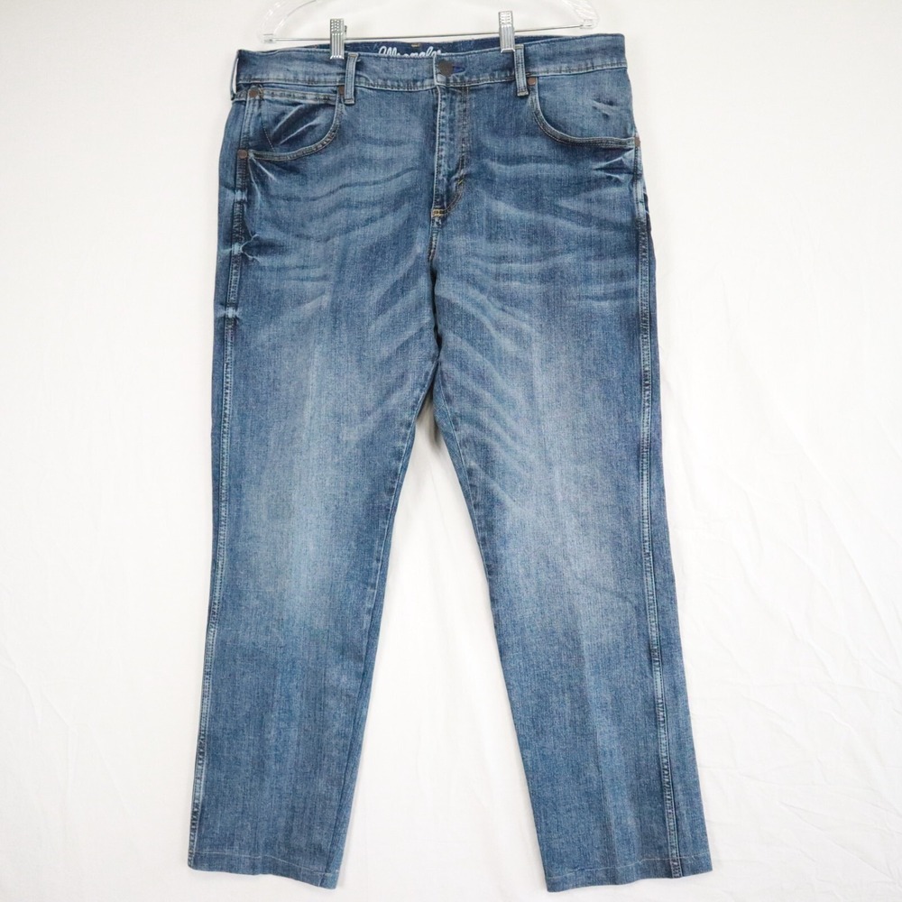 Wrangler Retro‎ Jeans Mens 38x30 Slim Boot Western 5-Pocket Stretch Denim Blue